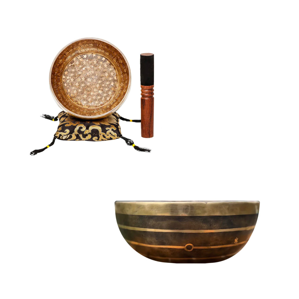 The Moon u0026 Stars Bundle: Set Of 2 Resonant Limited Design Singing Bowl