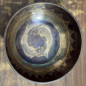 The Pisces Singing Bowl - 9 inch Large | Handmade In Nepal