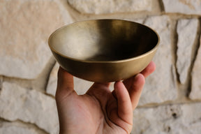 The Manipuri Bowl:  Unique 5.75 Inch Handmade Bronze Singing Bowl From Nepal