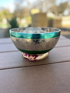 The Lunar Bloom: 7.75" 3rd Octave Rainbow Bronze Bowl