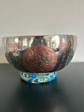 The Crown Jewel Singing Bowl: 10.25 Inch Handmade Etched Bronze Singing Bowl