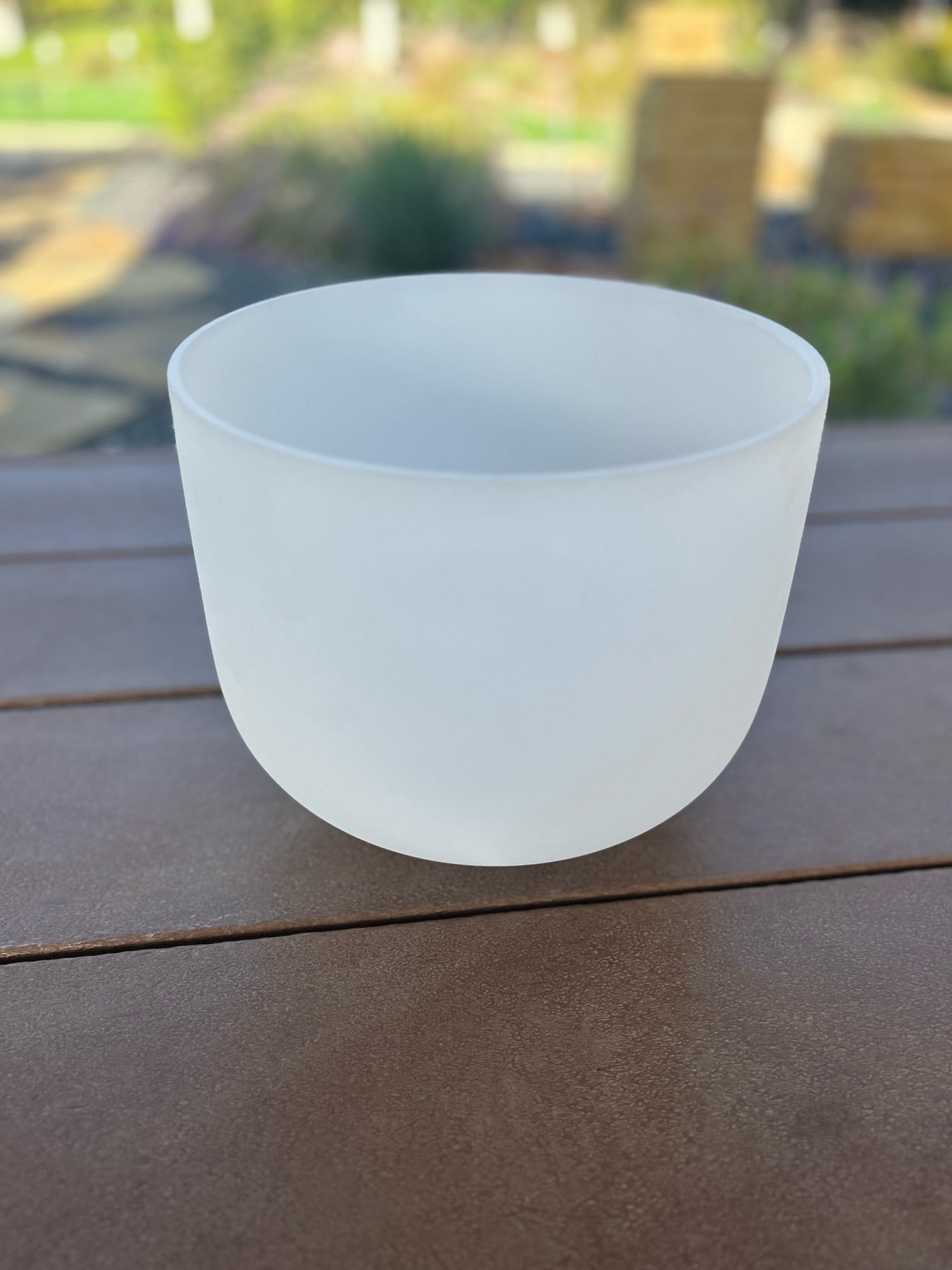 11 inch, Binaural F -- Perfect Pitch Frosted Crystal Singing Bowl Bowl