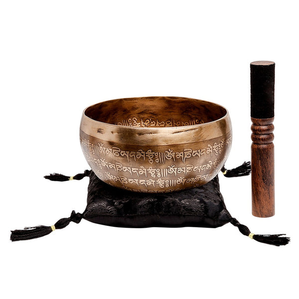 Ohm Store Purity Singing Bowl I Hand Hammered Bronze 6.5 Inch Engraved