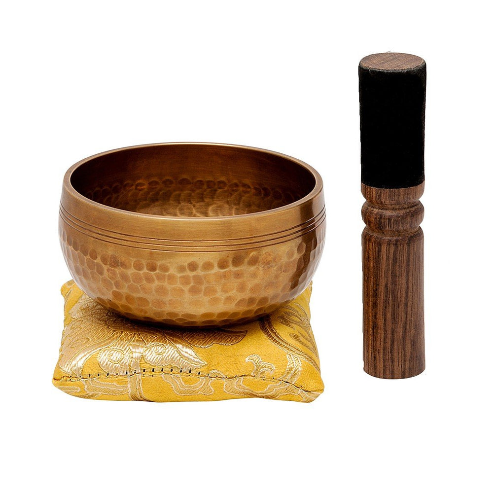 The Ohm Store Yoni and Lingam Singing Bowl With Hand Strung Mala Beads